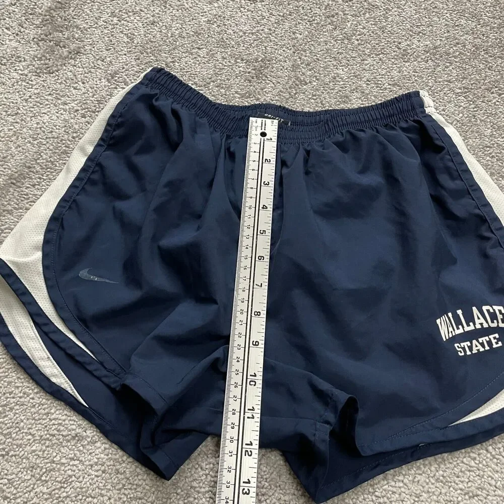 Nike Dri Fit Active Shorts Womens Medium Blue Elastic Waist Running 26x3